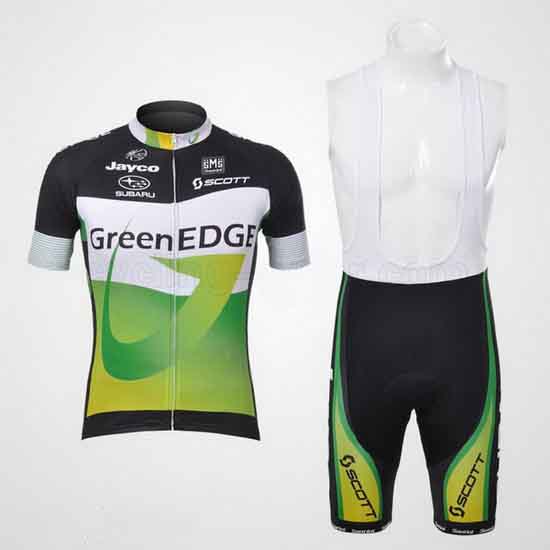 2012 Maillot GreenEDGE Tirantes Mangas Cortas